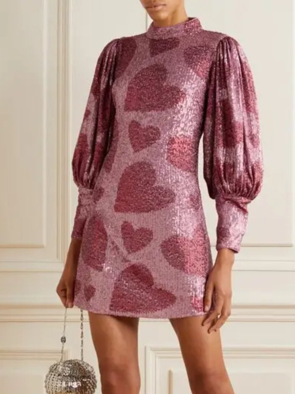 FARM Rio Hearts Sequin Mini Dress
